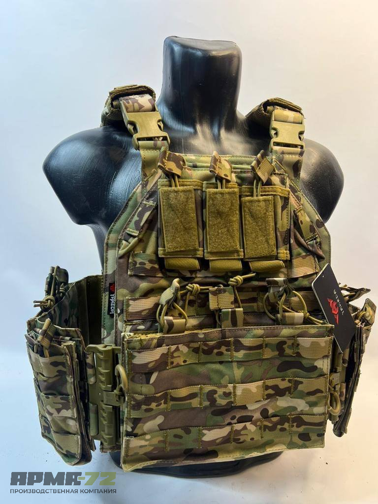 Жилет плитник YAKEDA original разгрузка с подсумками на спине