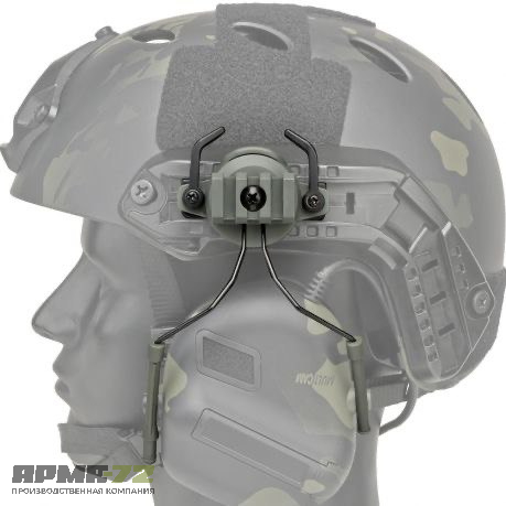 Крепление для активных наушников на шлем