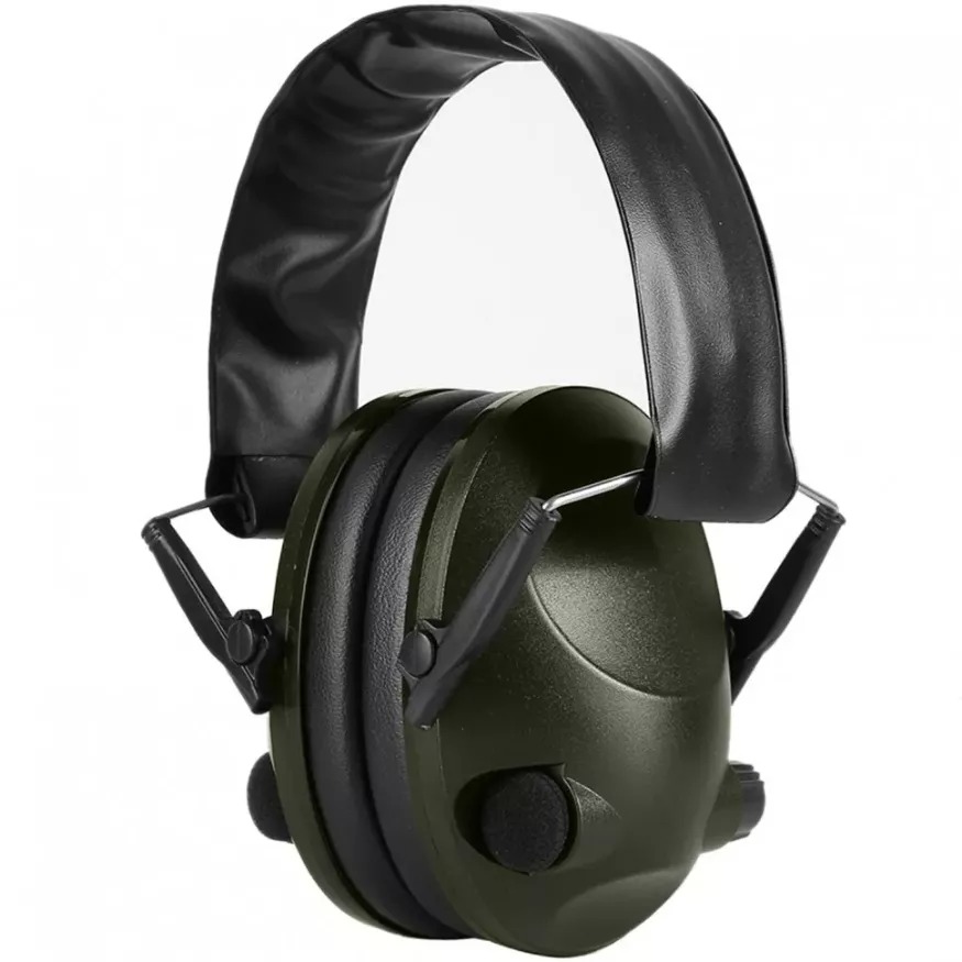 Наушники активные стрелковые PMX Tactical Pro PMX-55 26-85 ДБ Чёрный / Зеленый