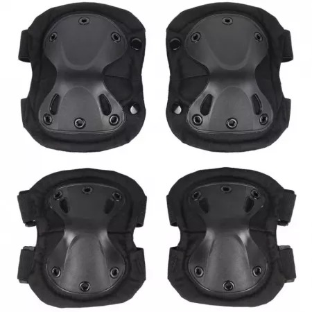Комплект защиты PMX C-23 с наколенниками и налокотниками Чёрный