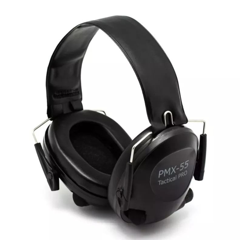 Наушники активные стрелковые PMX Tactical Pro PMX-55 26-85 ДБ Чёрный / Зеленый