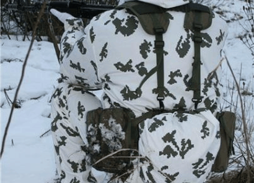 зимний вариант камуфляжа «Берёзка»